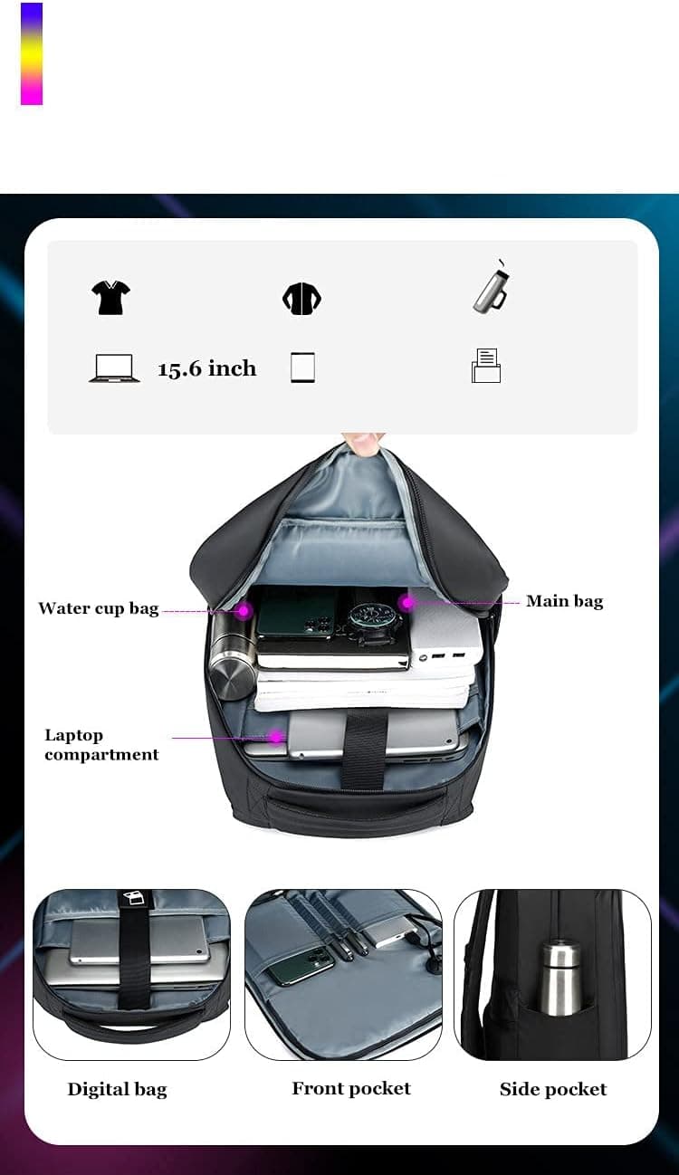 LED Display backpack, Men travel Backpack DIY Smart backpack 15.6 inch Laptop school Backpack, woman multimedia backpack