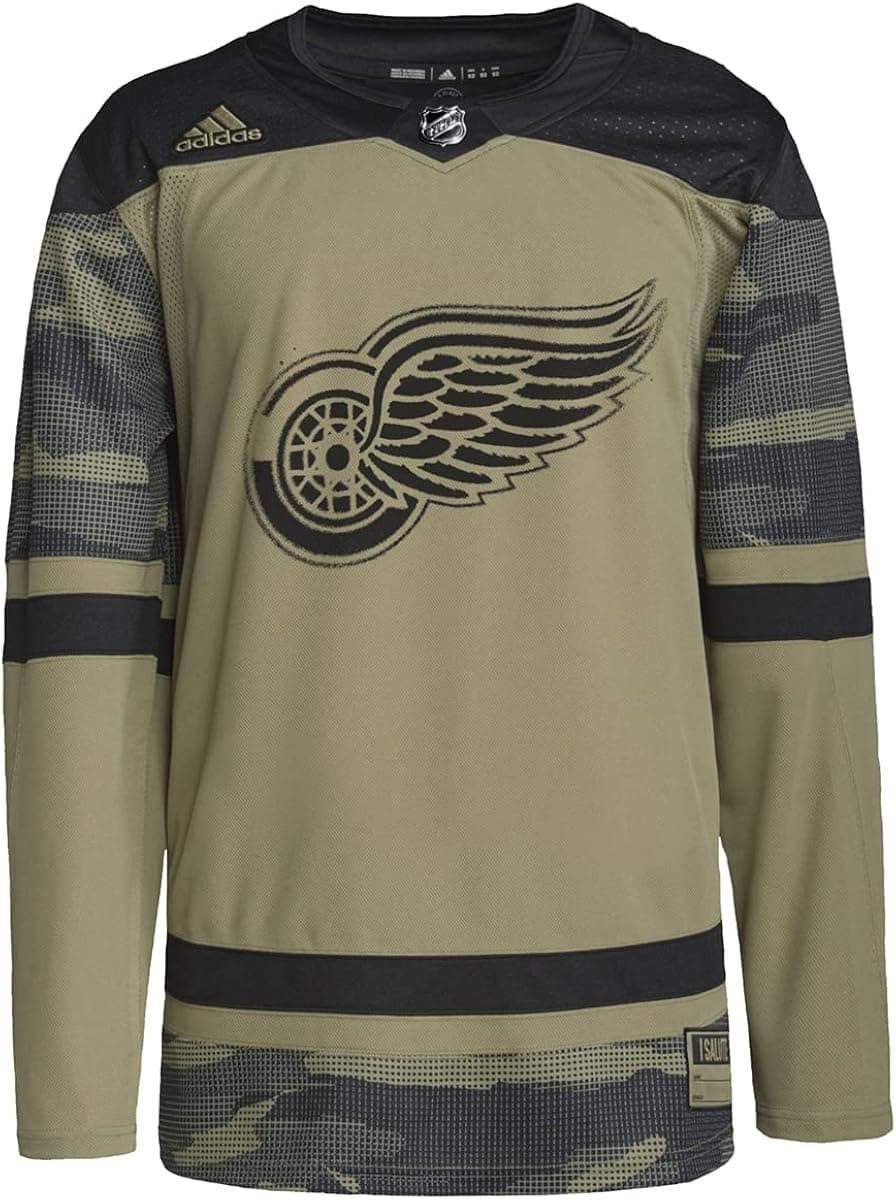 Detroit Red Wings Primegreen Mens Veterans Day Camo Jersey