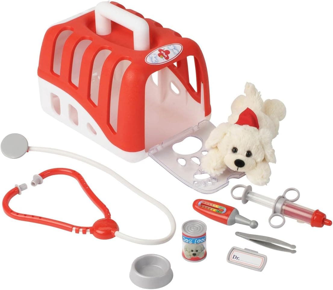 Theo Klein Vet Transport Crate with Dog