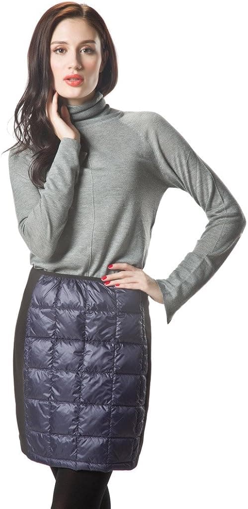 XPOSURZONE Women Packable Quilted Down Skirt