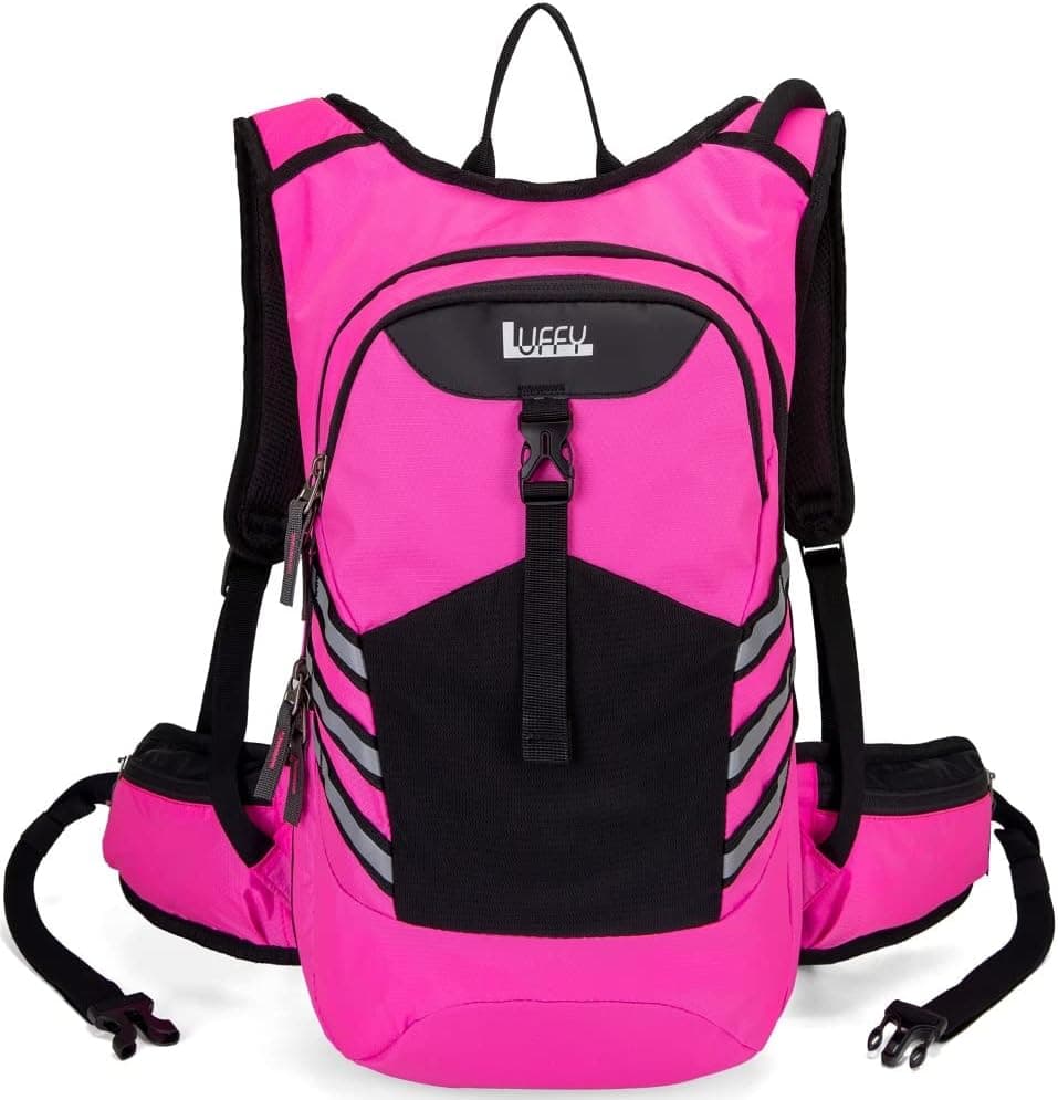 Luffy Insulated Hydration Backpack with 3L BPA Free Leak-Proof Water Bladder,Lightweight Day Pack for Hiking, Running, Cycling, Climbing(Pink)