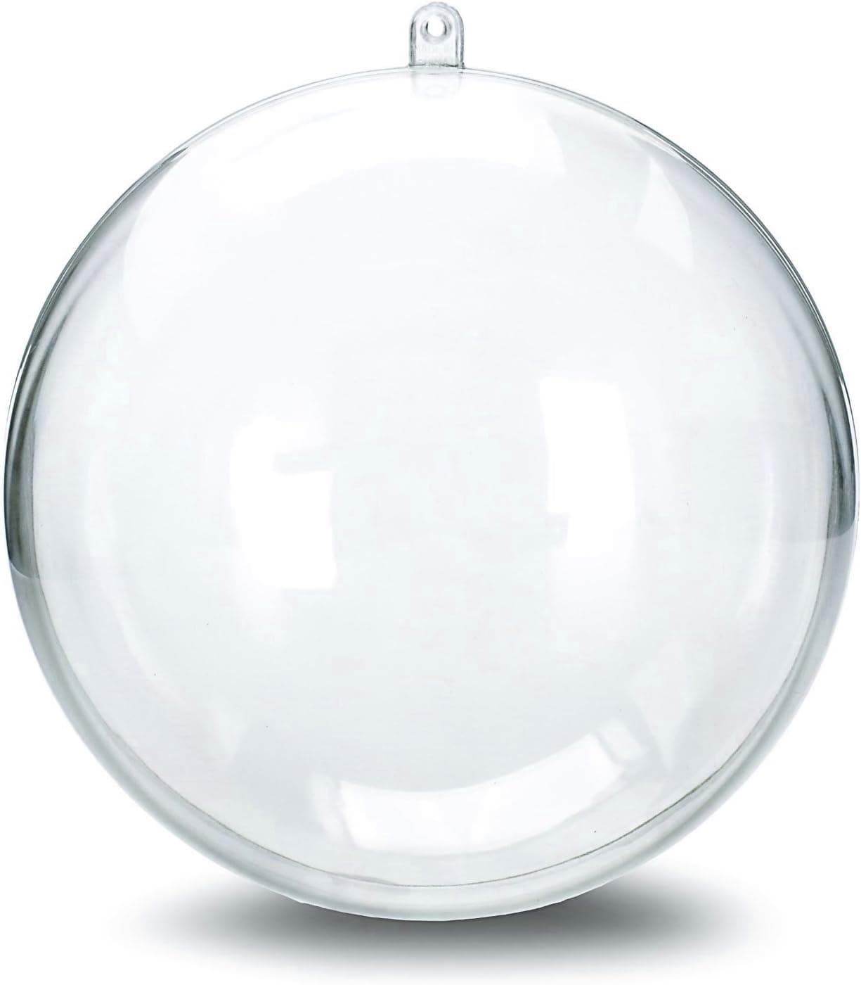 Clear Plastic Ball Fillable Ornament Favor 4.5" 120mm 2 Pieces