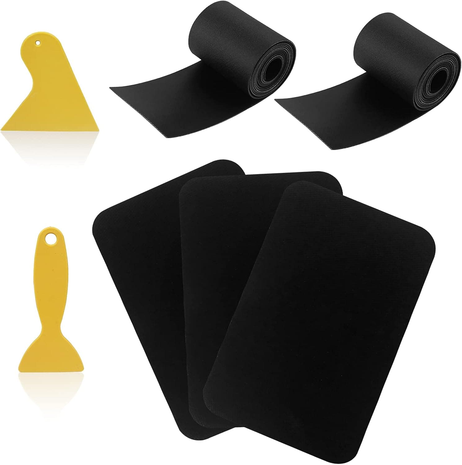HLOGREE 5Pack Boat PVC Repair Patches, Kayak Pool Patch Repair Kit PVC Repair Patches Kit for Pool Patches, Swimming Pools Canoe Inflatable Boat Raft Kayak Air Beds - NO Glue