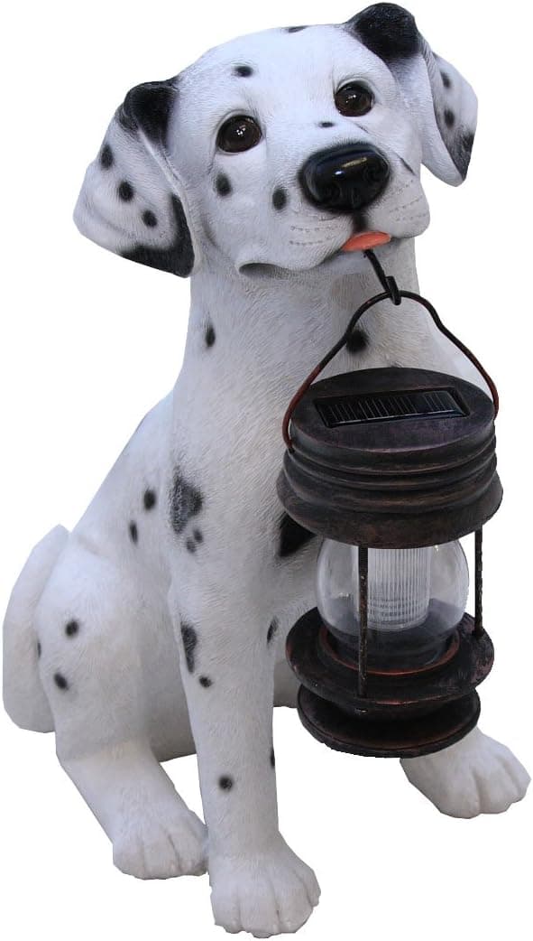 Tricod Dalmation Dog with Lantern Solar Light