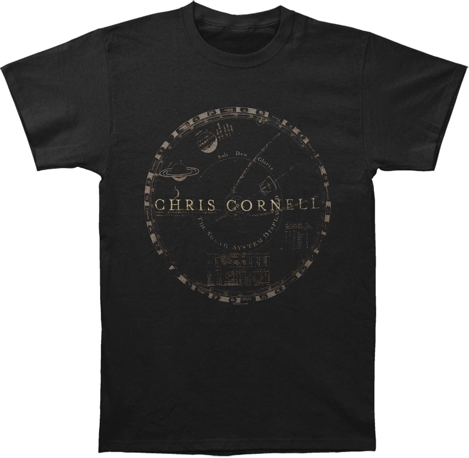 Chris Cornell Men's Solar System Mens Soft T Slim Fit T-Shirt Black