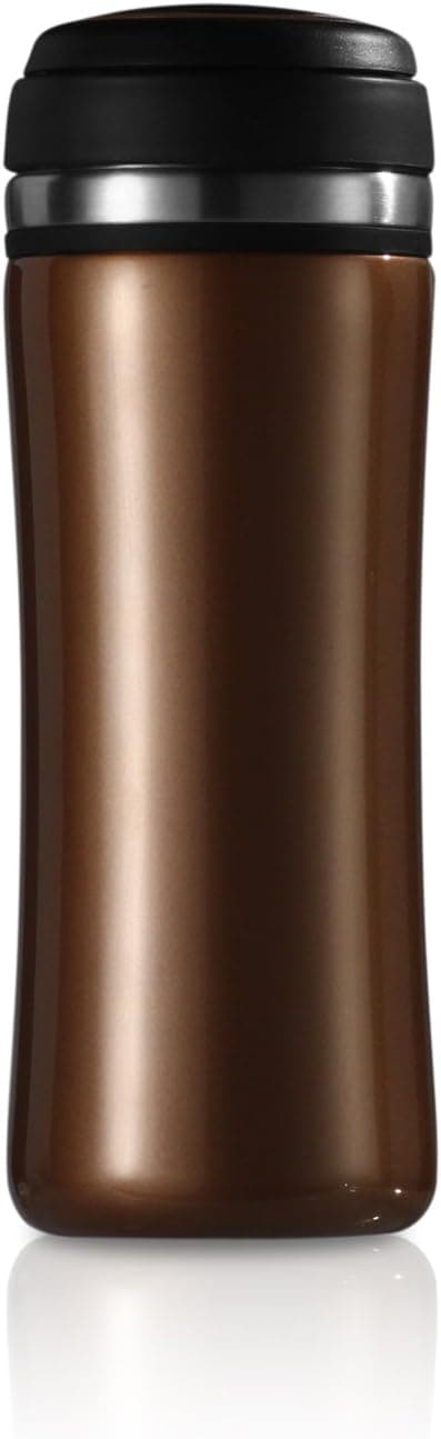 Timolino VMT-35TTMBW 12-Ounce TeaGo Vacuum Mug, Amber Brown