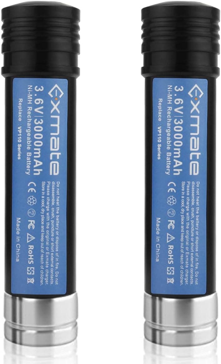 Exmate 2Pack 3.0Ah 3.6V Ni-MH Replacement Battery Compatible with Black & Decker Versapak VP100 VP100C VP105 VP105C VP110 VP110C VP130 VP143 VP142 VP7240