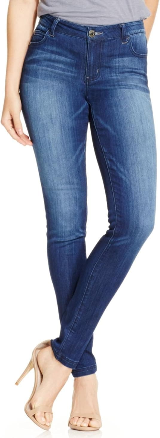 Celebrity Pink Jeans Women's Infinite Stretch Short Inseam Skinny Jeans, Vintage Dark, 3