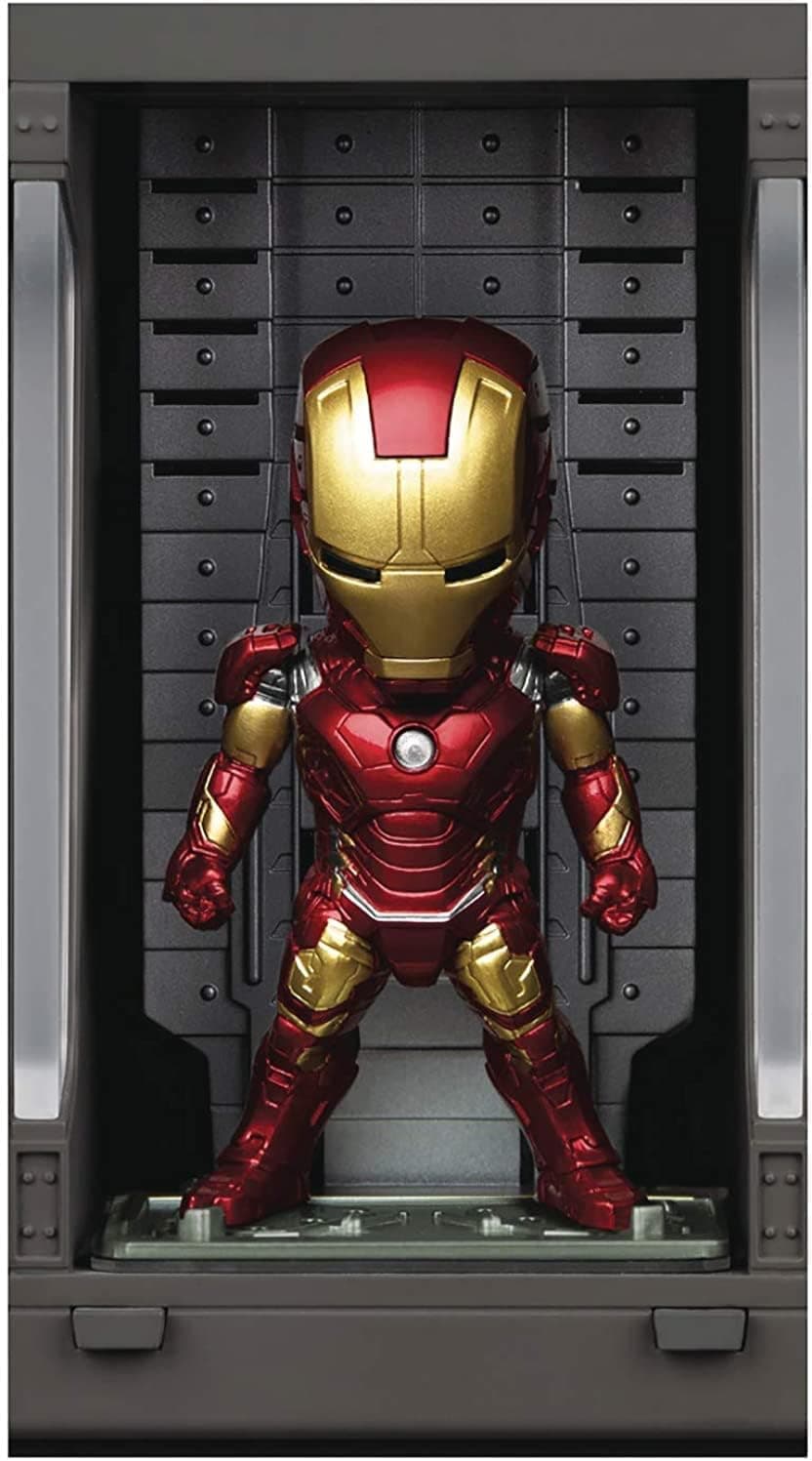 Beast Kingdom Avengers Age of Ultron: Iron Man MK XLIII with Hall of Armor MEA-022 Mini Egg Attack Figure, Multicolor