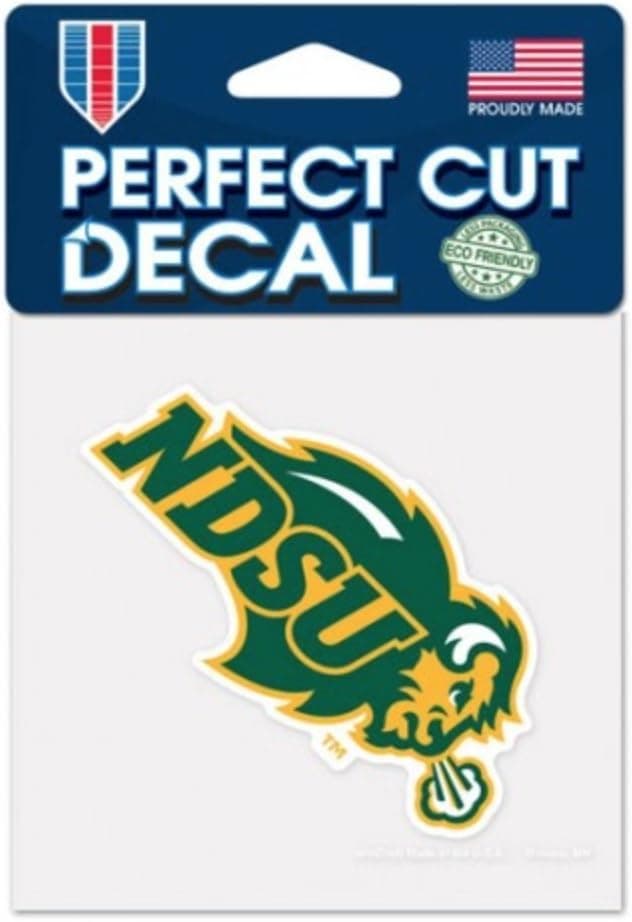 NCAA North Dakota State University Bison 4 x 4 inch Color Perfect Cut Decal
