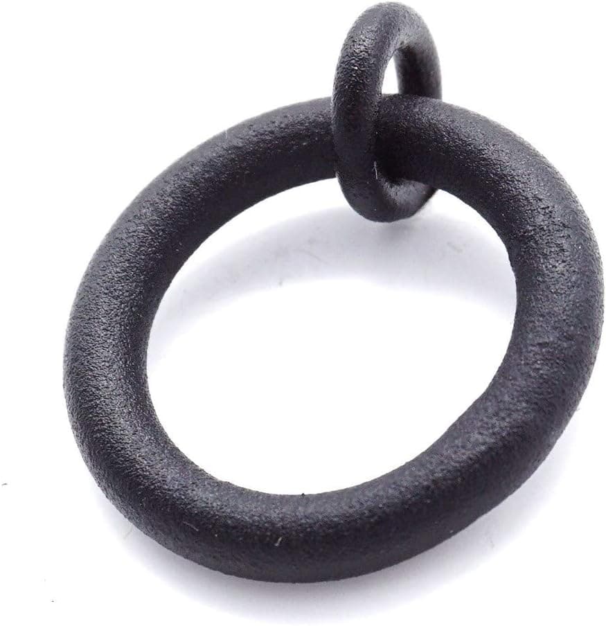 1 5/8" Black Cast Iron Ring Pull Shutter Ring Pull Colonial Early American European Black Iron Ring Pull