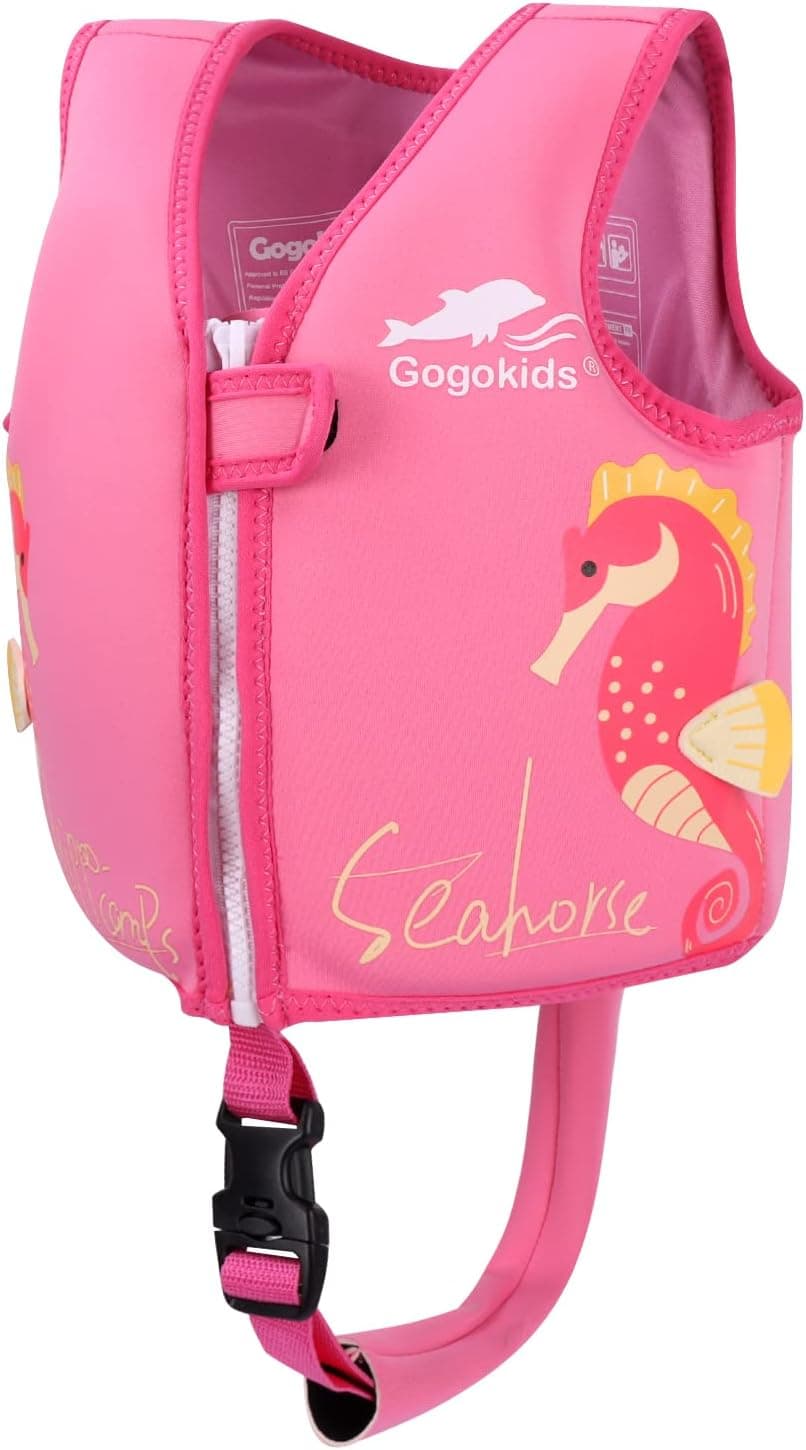OldPaPa Kids Swim Vest Swim Jackets for Toddlers Begin to Swim Infant Swim Trainer Vest with Crotch Strap Classic Buoyancy Swimming Floaties Swimsuit Fits Boys & Girls 22-45 lbs/ 2-6 yrs