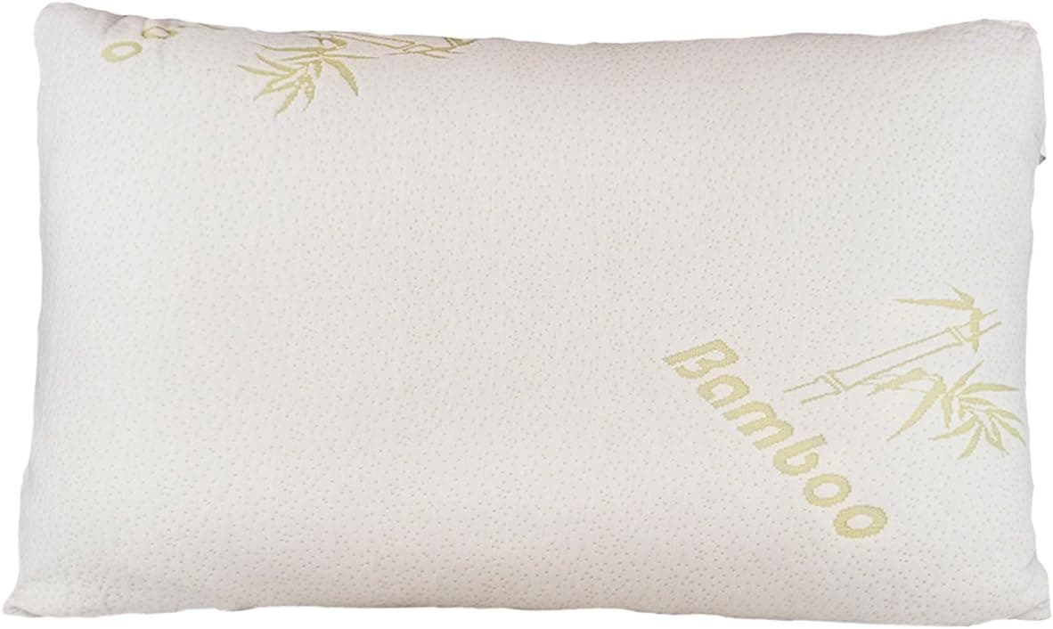 Relax Home Life - Bamboo Pillow With Shredded Memory Foam and Stay Cool Removable Cover (Queen)