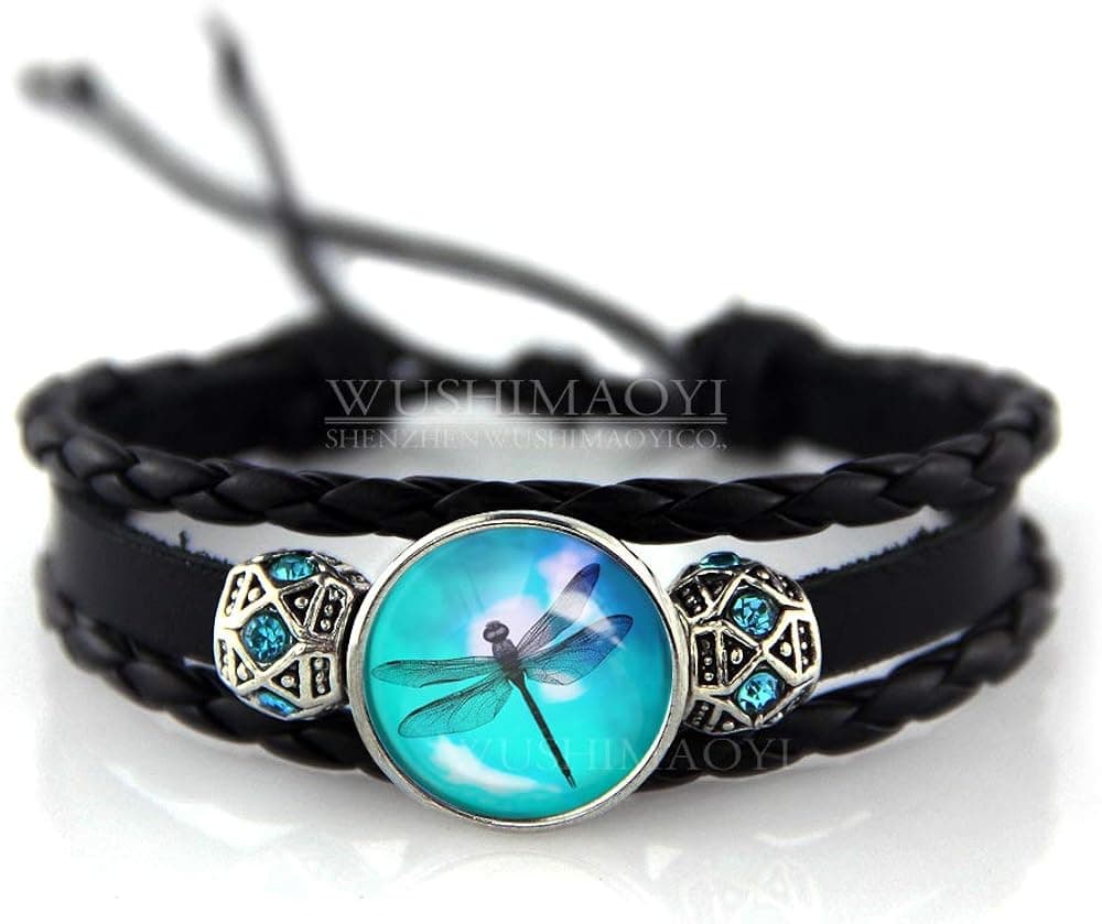 WUSHIMAOYI Dragonfly Vintage Style Bracelet Dragonfly Jewelry Dragonfly Bracelet Customize Your Own Style