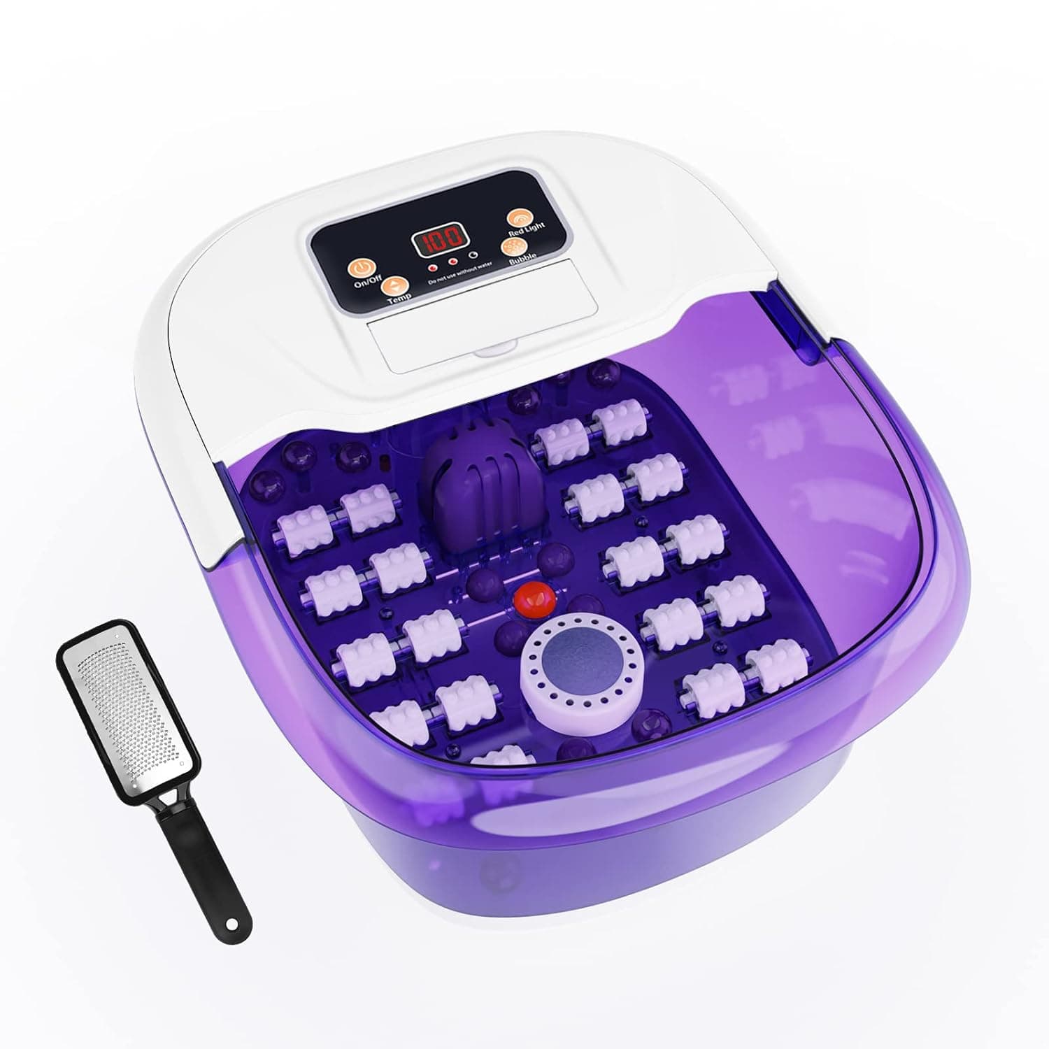 Foot Spa with Heat and Massage, Foot Soaker with 20 Massage Rollers, Foot Massager Spa Basin Pedicure Soaking Feet with Adjustable Temperature, Comfortable foot soak tub Relax Home Spa Experience