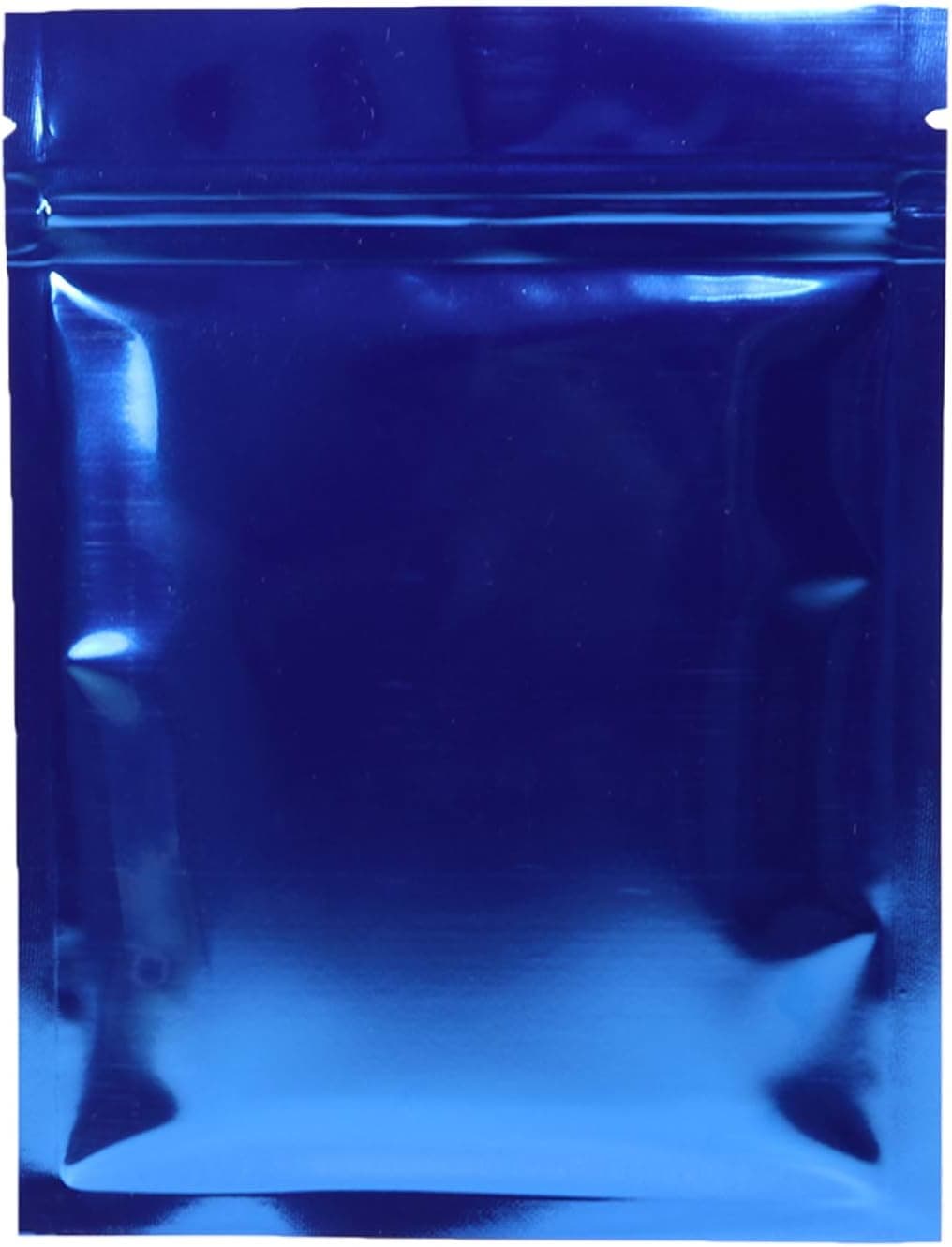 QQ Studio 100 Double-Sided Glossy Dark Blue Flat Zip Lock Bags (SM ~2.4"x3.5", Glossy Dark Blue)