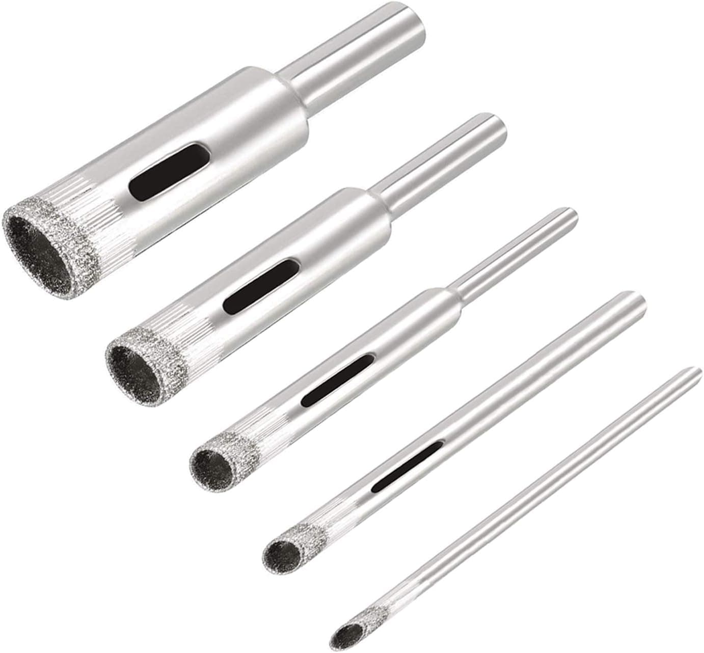 Diamond Drill Bit Glass Drill bit for Tile Marble Granite Fiberglass Ceramic Tool Drill Bit Set 5 Pack | 5/32” – ½”