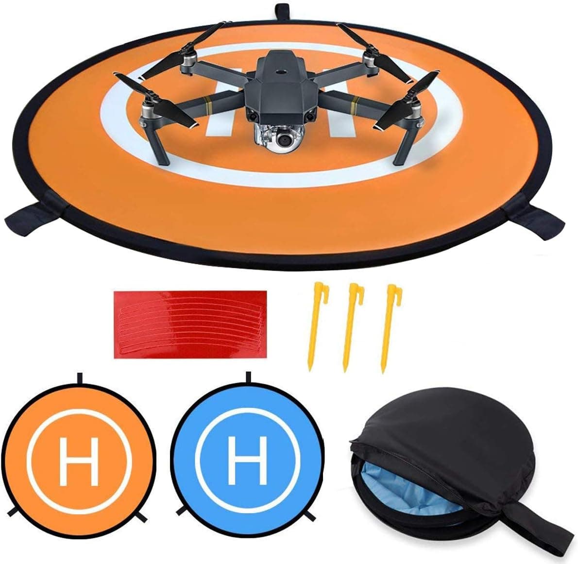 POKONBOY D75cm Drone Landing Pad for DJI Mavic Pro, DJI Spark, Phantom 3 Phantom 4 Inspire 1 and All Other Quadcopters