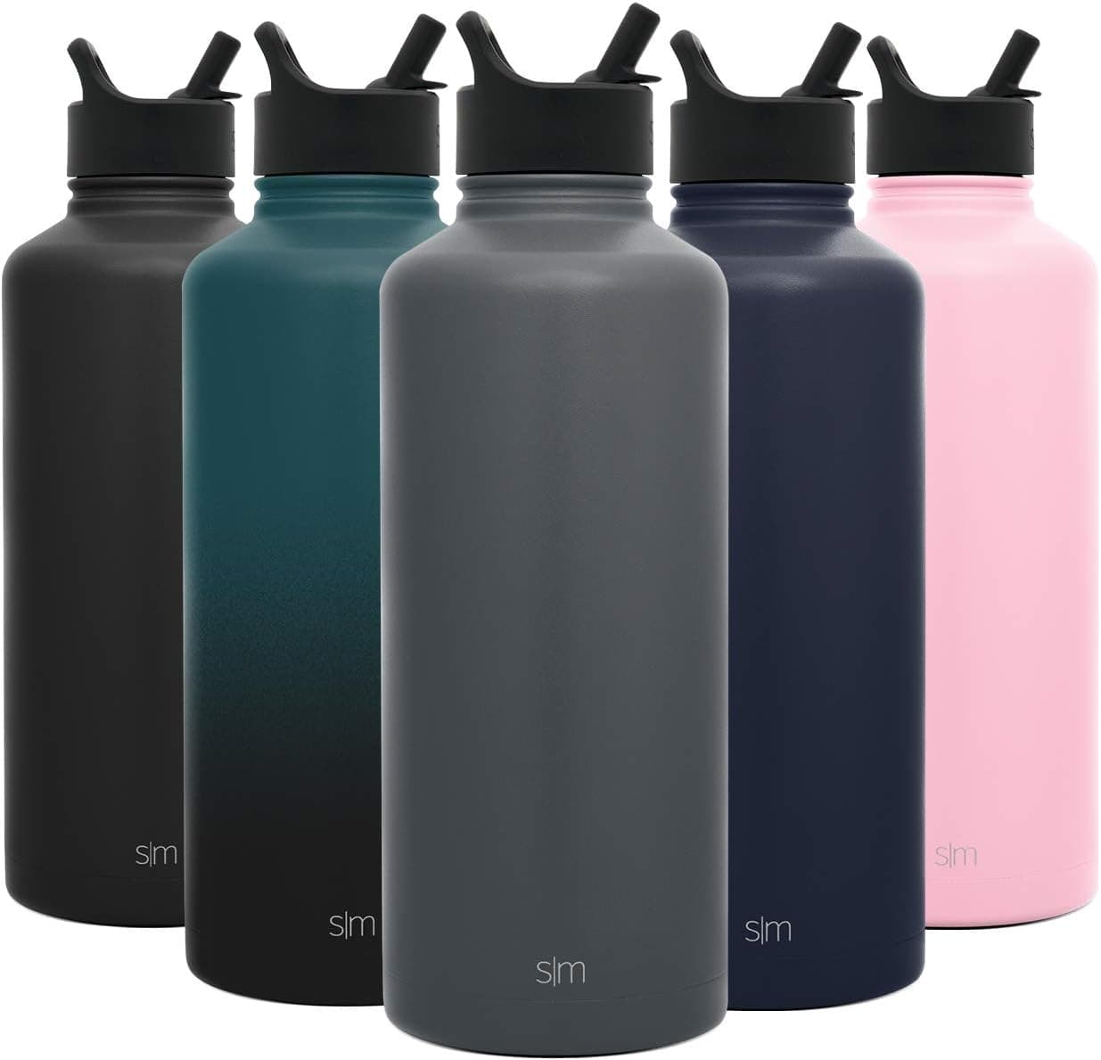 Simple Modern Water Bottle with Straw Lid Vacuum Insulated Stainless Steel Metal Thermos | Big Reusable Leak Proof BPA-Free Flask for Gym, Travel, Sports | Summit Collection | 84oz, Graphite Grey