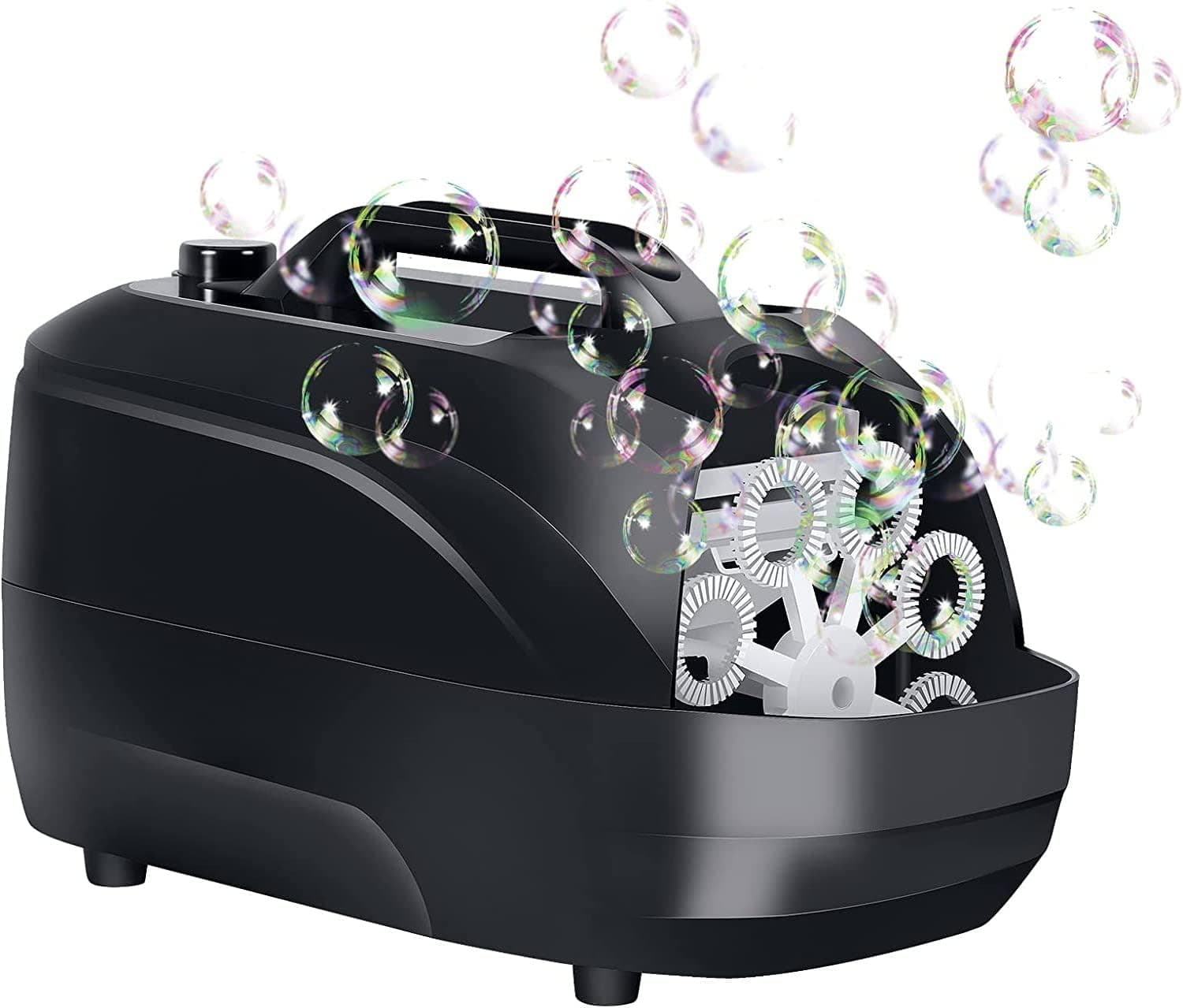 Bubble Machine-Automatic Bubble Blower for Kids Toddlers-Portable Professional Bubble Maker Machine Rechargeable with Adjustable Speeds Bubble Toys for Parties,Birthday, Indoor,Outdoor (Dark Blue)