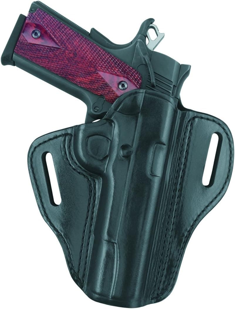 Gould & Goodrich B800-G17 Gold Line Open Top Two Slot Holster (Black) Fits GLOCK 17, 22, 31; S&W MP