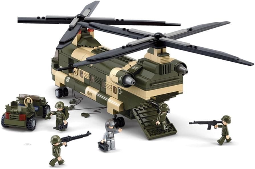 Sluban Transport Helicopter Building Block Toy 513 Pieces Set