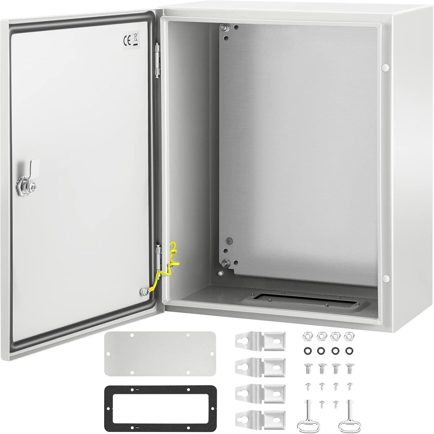 VEVOR NEMA Electrical Enclosure, 20 x 16 x 10'' NEMA 4X Outdoor Electrical Box, IP66 Waterproof & Dustproof Electrical Junction Box, with Mounting Plate