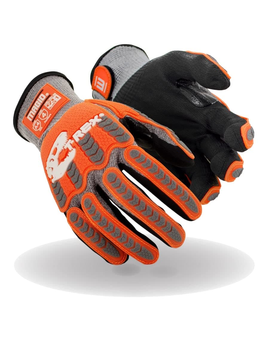 MAGID T-REX Flex Series Lean Ultra-Lightweight Low-Profile Impact Gloves with Foam Nitrile Palm Coating Size 8/M (1 Pair)