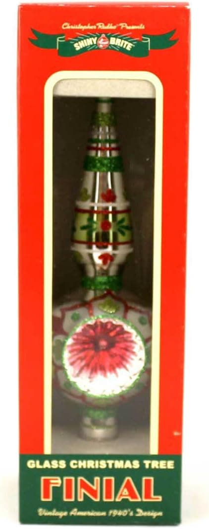 Radko HOLIDAY SPLENDOR 9.5" FINIAL 4027028 Shiny Brite