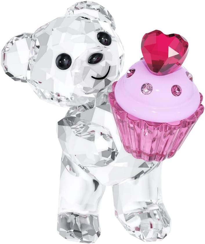 SWAROVSKI Kris Bear Figurine, Pink Cupcake