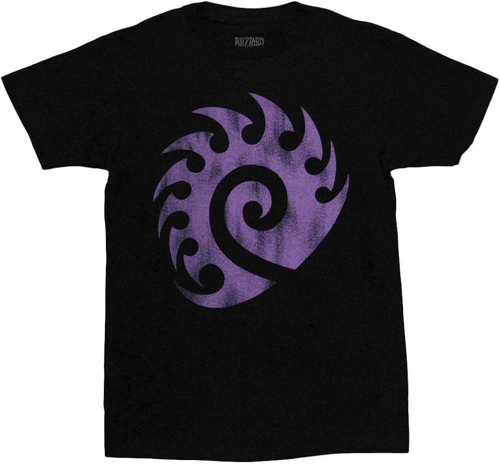 StarCraft II Vintage Zerg Logo Men's T-Shirt, Large