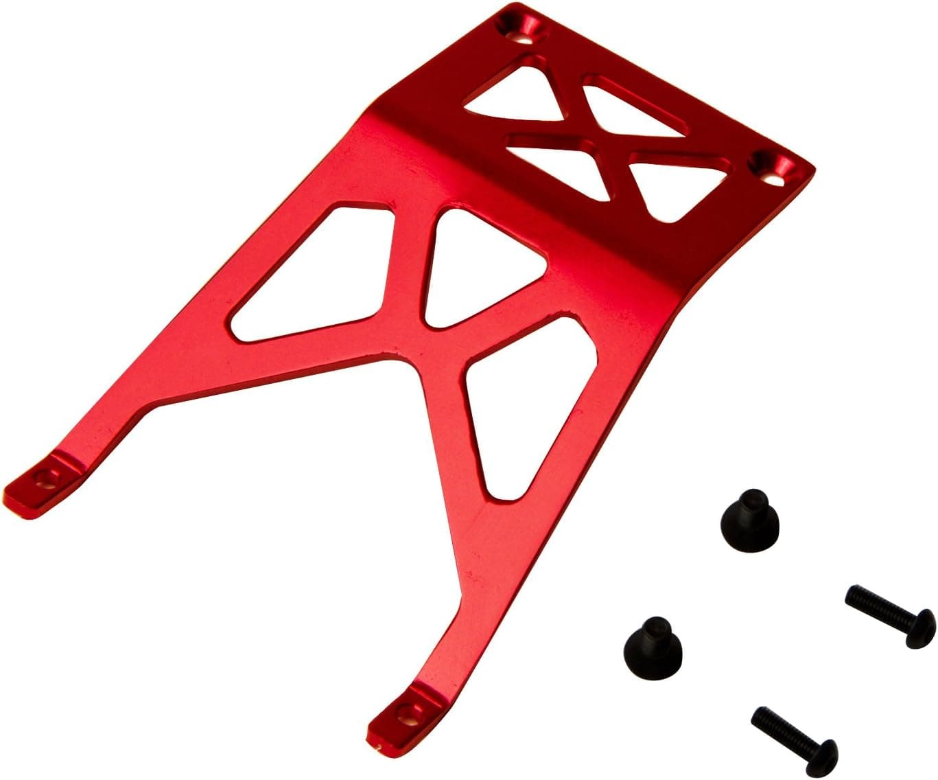 Atomik RC Alloy Front Skid Plate, Red fits the Traxxas 1/10 Stampede and Other Traxxas Models - Replaces Traxxas Part 3623