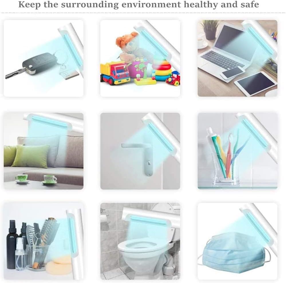 UVILIZER Wand - UV Light Sanitizer & Ultraviolet Sterilizer Hand Wand (Portable UV-C Cleaner for Home, Room, Car, Travel, Air | Foldable UVC LED Disinfection Lamp | No Odors, Toxins, Water Use | USA)