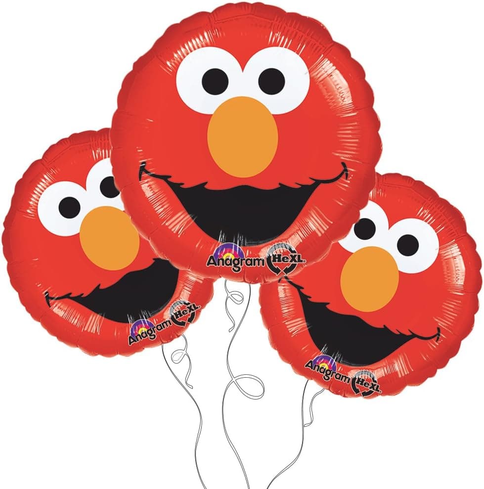 Elmo 18" Mylar Balloon 3pk