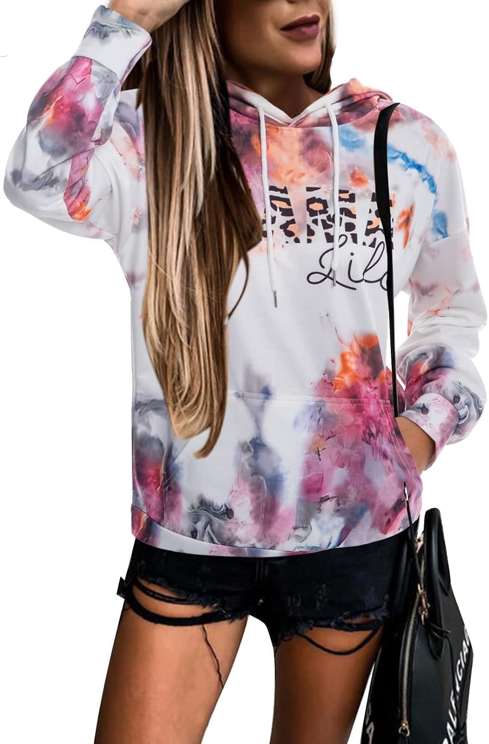 Mama Life Sweatshirt Women Leopard Print T Shirt Mom Mode Lightweight Pullover Blouse Mother Gift Long Sleeve Tee Top