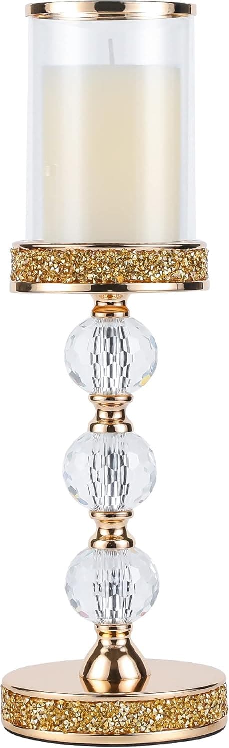Pillar Candle Holder, Candle Holders for Pillar Candle, Crystal Candlesticks Holder for Wedding, Dining Coffee Table, Events,Parties, Home Decor YL031LD