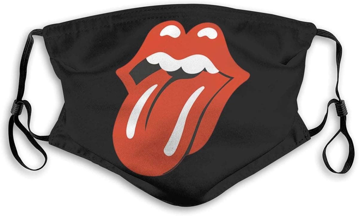 Lescolton Rol-ling Stones Reusable Dust Face Mask Cover Adjustable Earloops with Activated Carbon Filters for Men Women