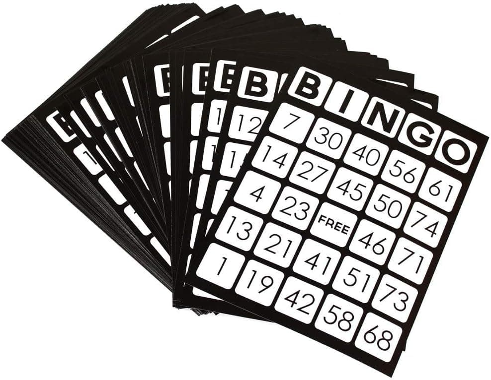 GSE Bingo Cards, Jumbo Easy Read Readers Large Paper Bingo Game Cards, Bingo Sheets for Bingo Game (100-Pack Bingo Cards)