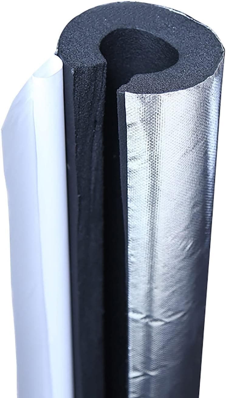 Tubing Foam Tube,Solar Tube Insulation,Insulating Foam Tube for Air Conditioner,Anti-Collision Anti-Freeze,0.8/1/1.3/1.6/2.3/2.9/3.5/4.4inch ID,Easy to Install, Black (Size : 60mm/2.36in)