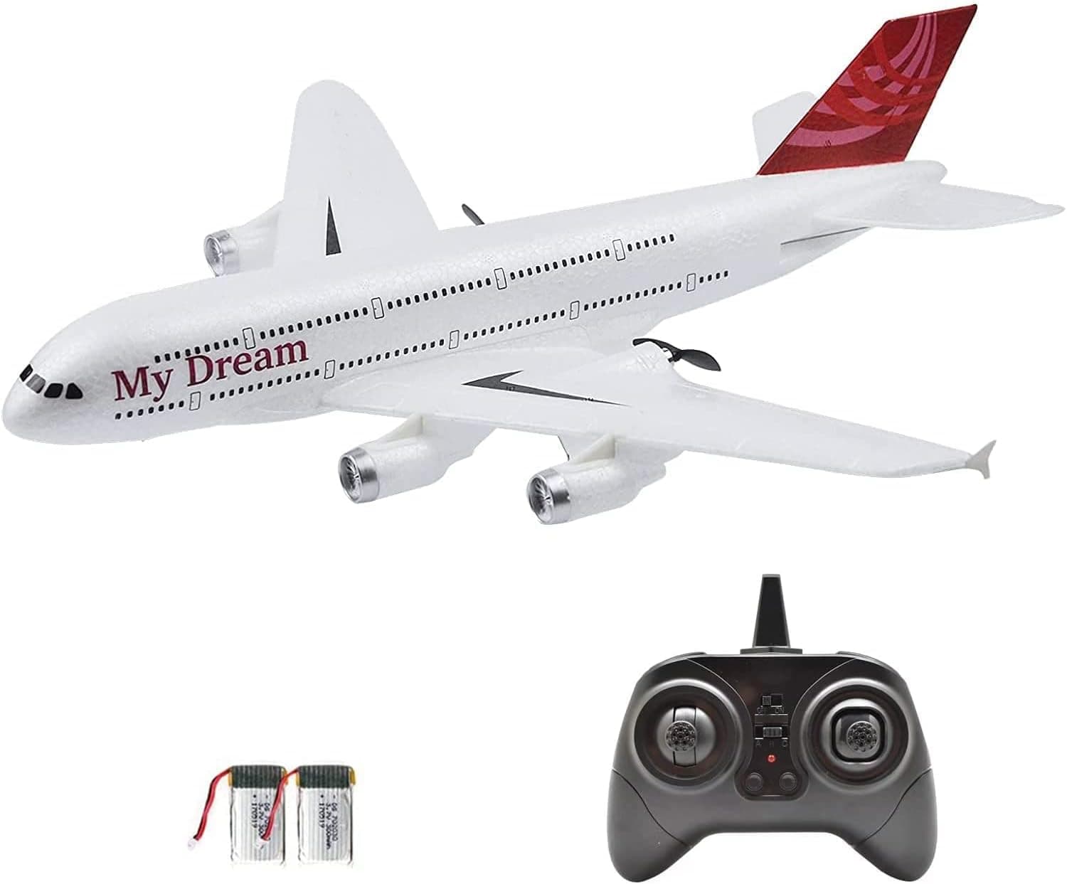 iHobby RC RC Plane, 3 Channels Remote Control Airplane Ready to Fly,415 mm Wingspan RC Airplane,Stability Flight Remote Control Plane for Kids Adults Beginner (Red)