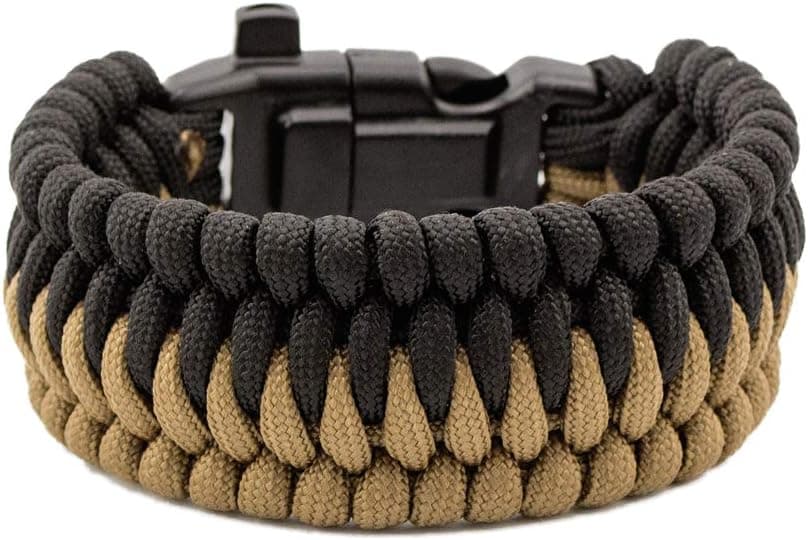 Grand Way Tactical Paracord Bracelet - Survival Paracord Bracelet with Compass, Whistle, fire Starter and Scraper - 5 Meters of Cord - Trilobit Cetus