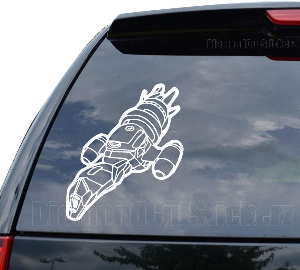 DiamondCutStickerz Serenity Firefly Spaceship Decal Sticker Car Truck Motorcycle Window Bumper Laptop Wall Decor - Size (05 inch / 13 cm Tall) - Color (Matte White)