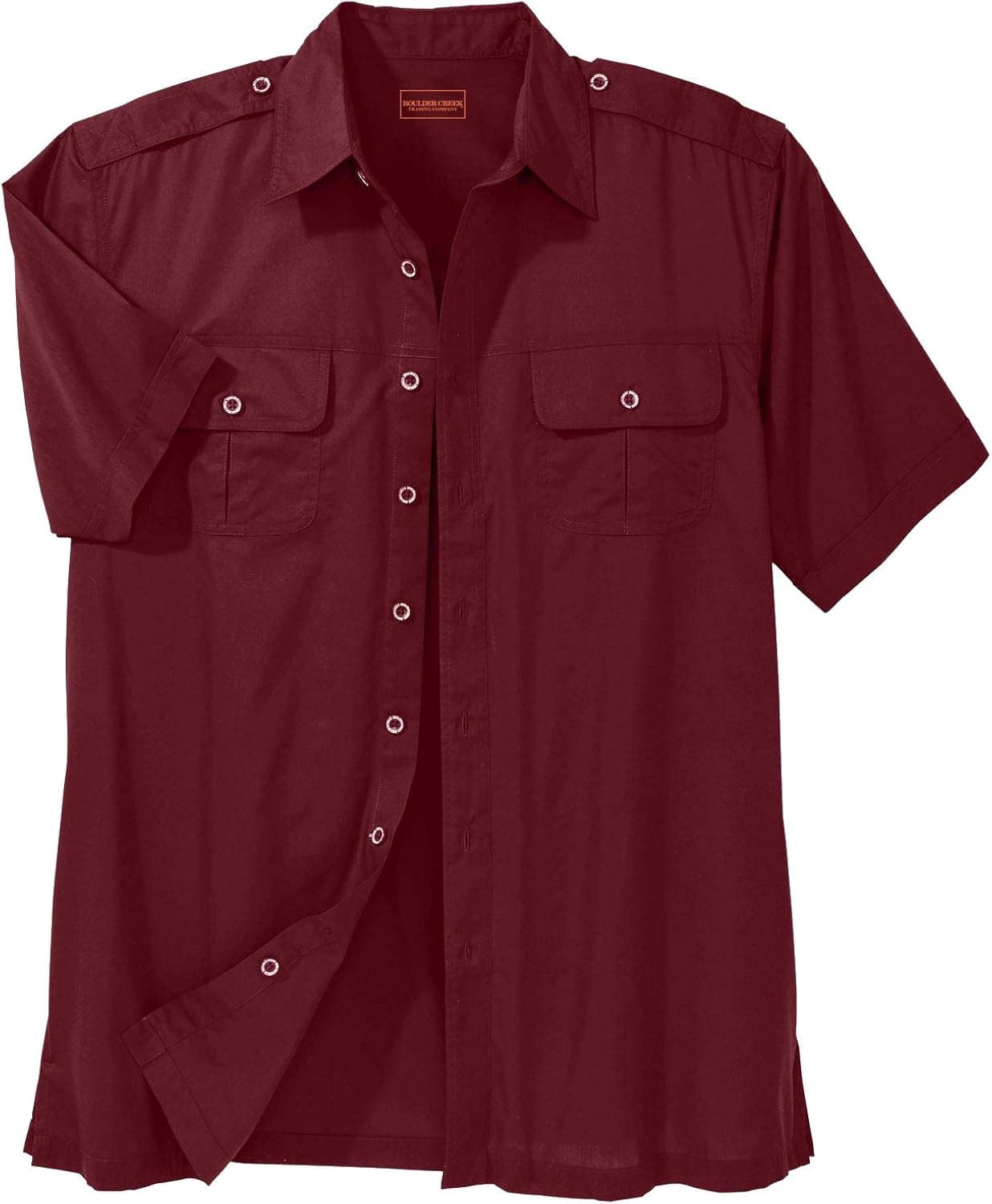 Boulder Creek by Kingsize Men's Big & Tall Short Sleeve Pilot Shirt by