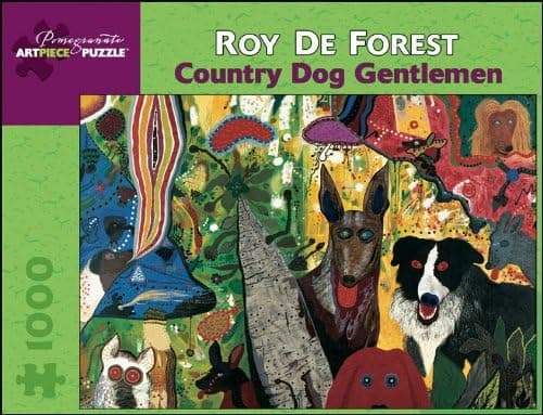 Roy De Forest 1000 Piece Puzzle Country Dog Gentlemen