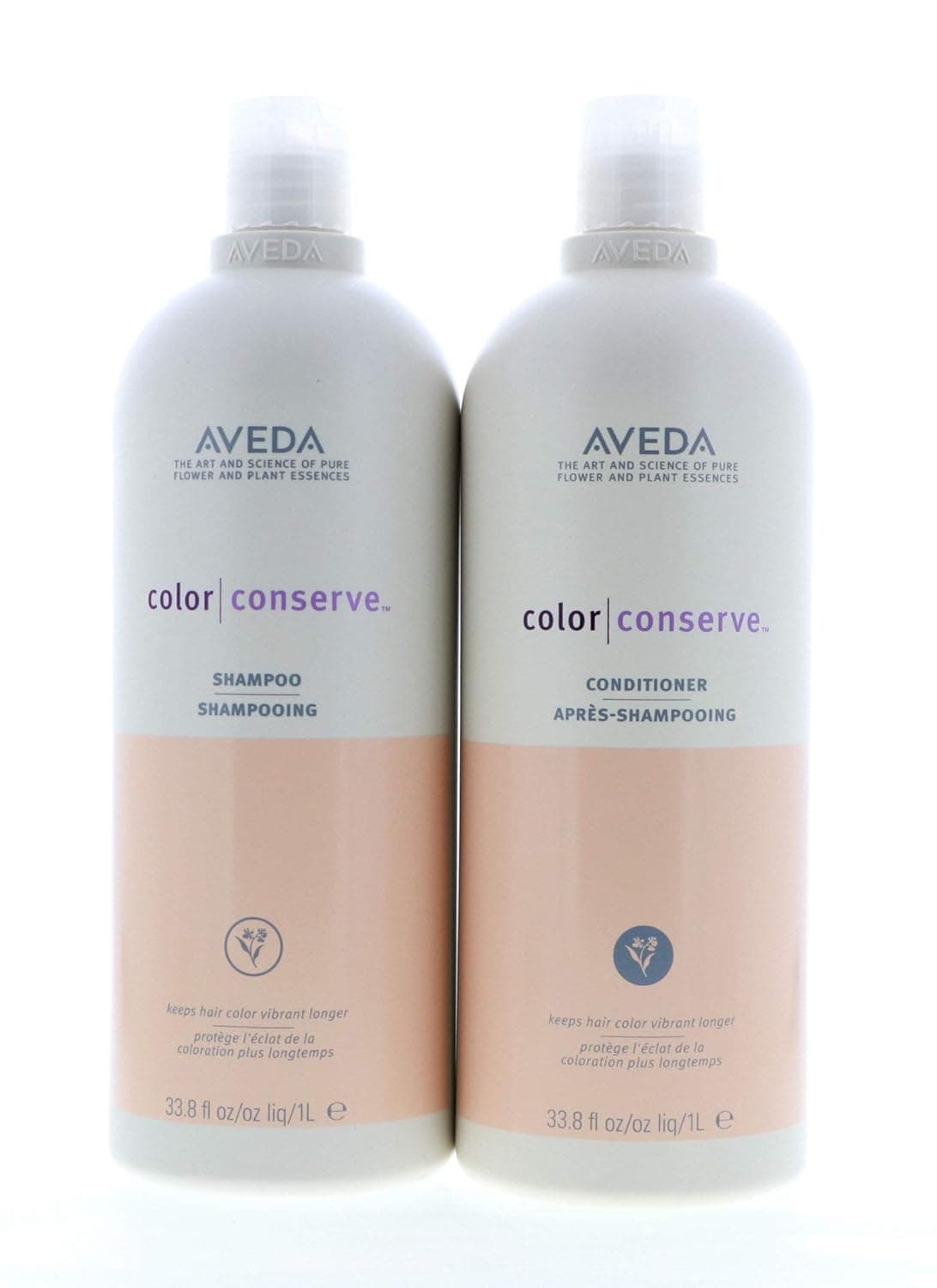 Aveda Color Conserve Shampoo 33.8oz and Conditioner 33.8 oz + 2 PUMPS