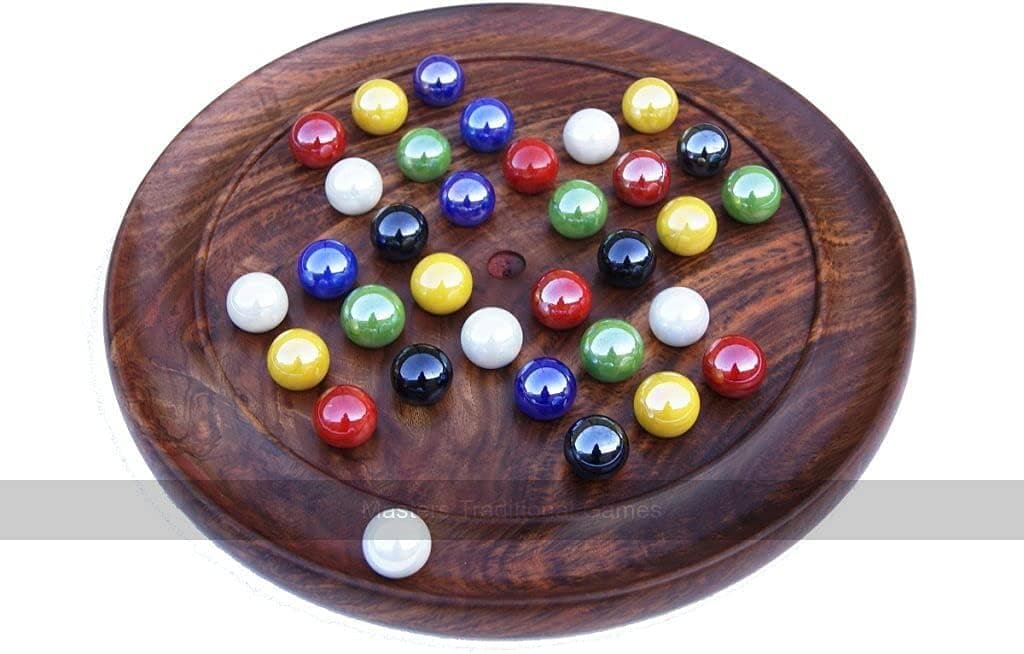 New Deluxe Solitaire Coffee Table Game Vintage Toy for Puzzlers and Collectors