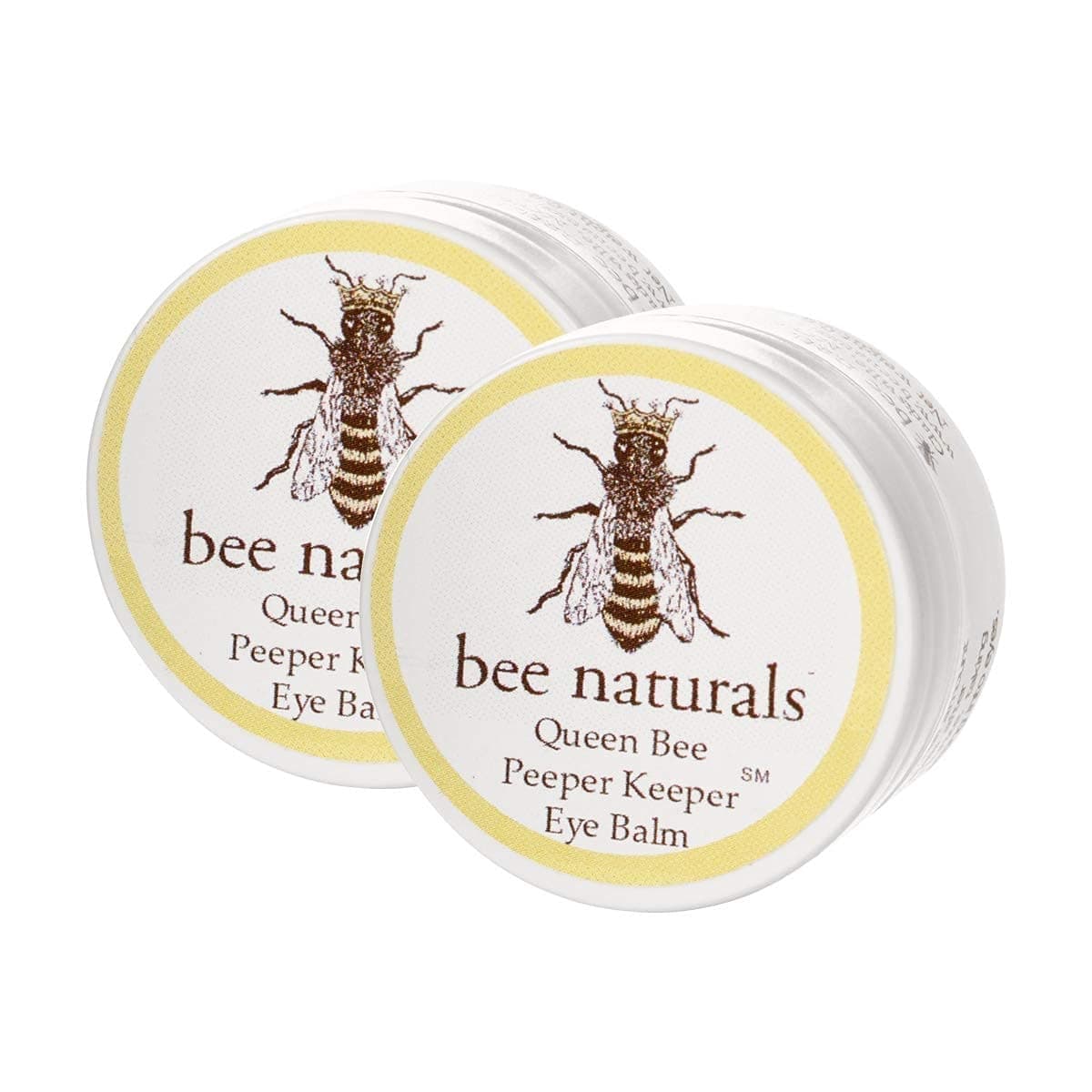 Bee Naturals Queen Best Eye Balm Peeper Keeper - Eyelid Cream Reduces Crows Feet, Wrinkles & Fine Lines - Moisturizes Your Skin - Vitamin E + 10 All Natural Nutrient Oils (2 Pack)