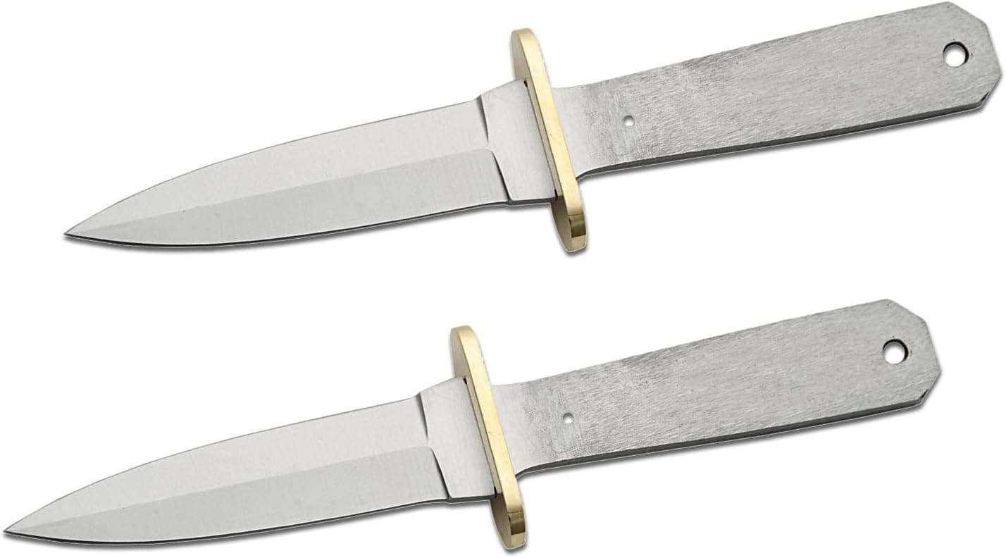 Whole Earth Supply (Set of 2) Large Boot Knife Knives Blades Blanks Hunting Blade Hunter Dagger Throwing New BL7706