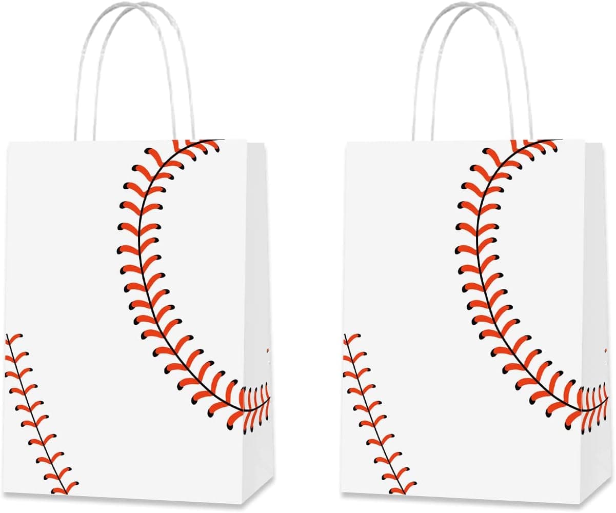 pengwanglihua 16 PCS Baseball Birthday Party Supplies Favor Gift Bags for Kids, Sports Themed Design Decorations, 5.9 * 3.2 8.3 inch