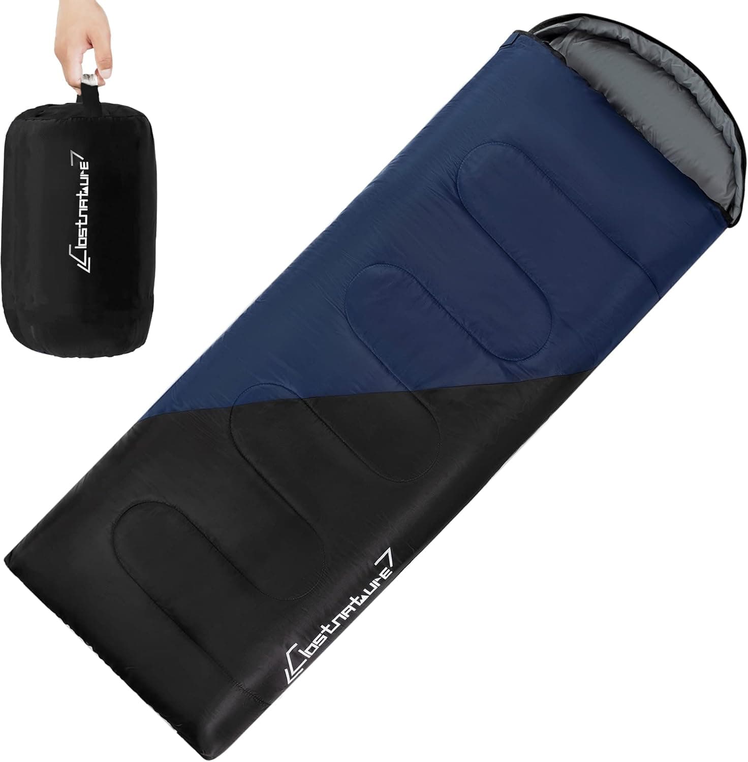 Clostnature Sleeping Bag - Lightweight Waterproof Camping Sleeping Bag for Adults, Kids, Women, Men's Hiking, Outdoors, Mountaineering - Compression Sack Included(Right Zipper)
